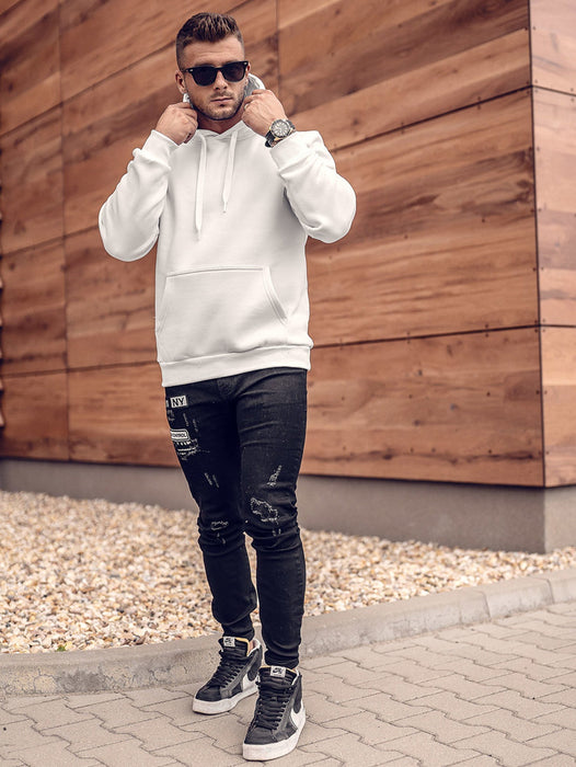 Basic White Hoodie