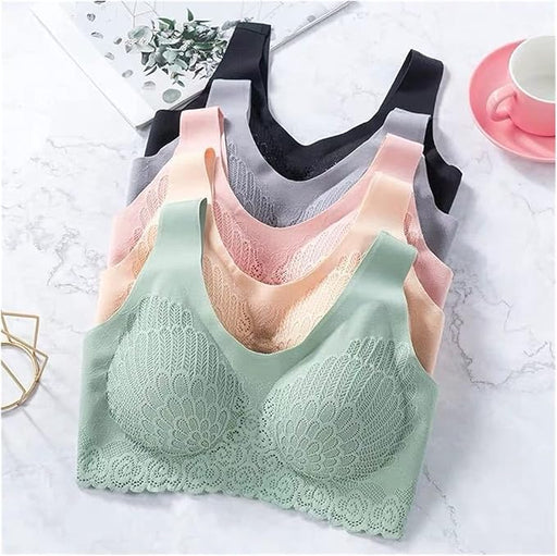 Comfortable Thai Latex Push-Up Bra for Women - Wire-Free Seamless Support