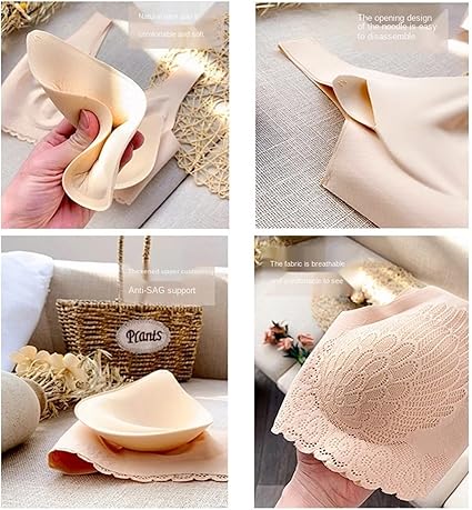 Comfortable Thai Latex Push-Up Bra for Women - Wire-Free Seamless Support