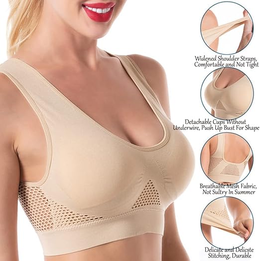 Ultimate Comfort Breathable Air Bra: Seamless Lift-Up, Wire-Free Support