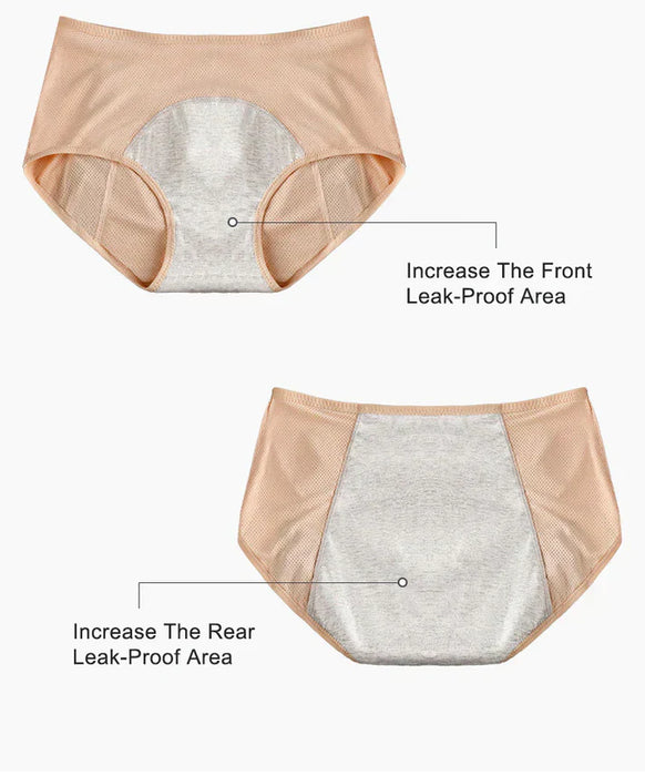 Seamless Anti-Leakage Period Panties: 100% Leak-Proof Cotton Underwear for Women