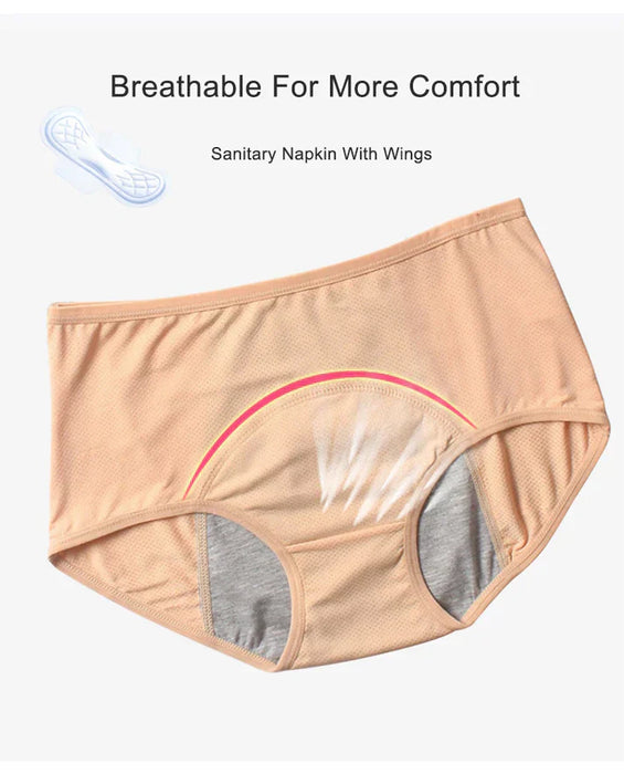 Seamless Anti-Leakage Period Panties: 100% Leak-Proof Cotton Underwear for Women